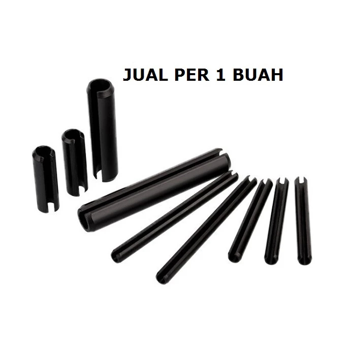 Roll Pin 2.5 mm x 32 mm C Pin Belah Baja Hitam Dowel Pins Sellock Slotted Spring Pin Diameter M2.5 P