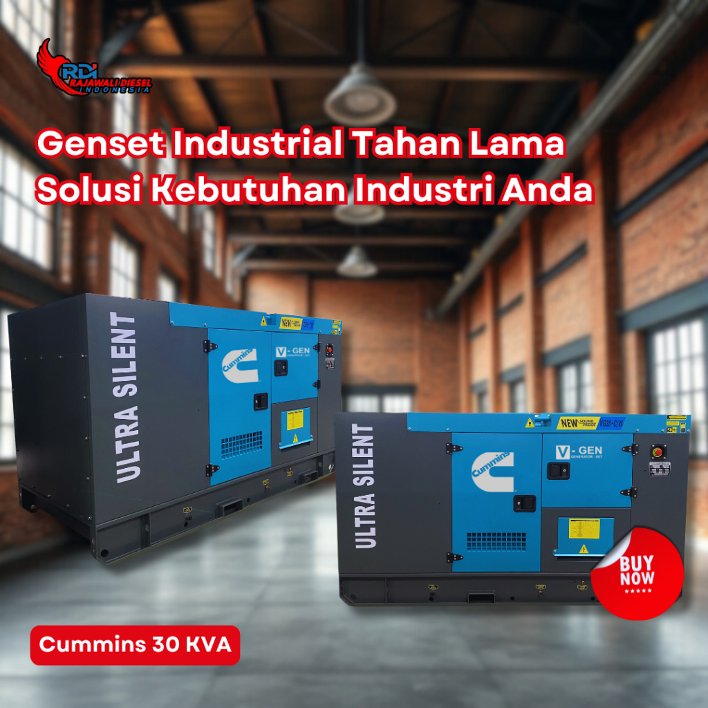 Genset 30 KVA Cummins Ultra Silent Diesel 3 Phase