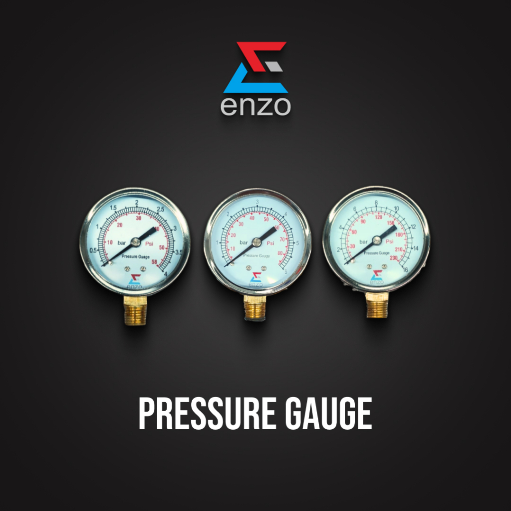 ENZO Pressure Gauge 4 Bar 6 Bar & 16 Bar
