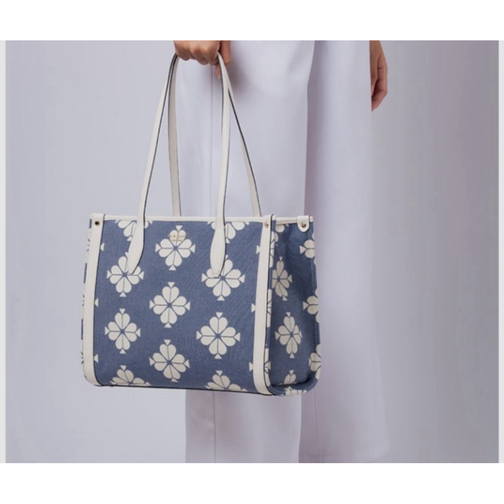 Kate spade Spaced Spade Flower Market Tote Halo White