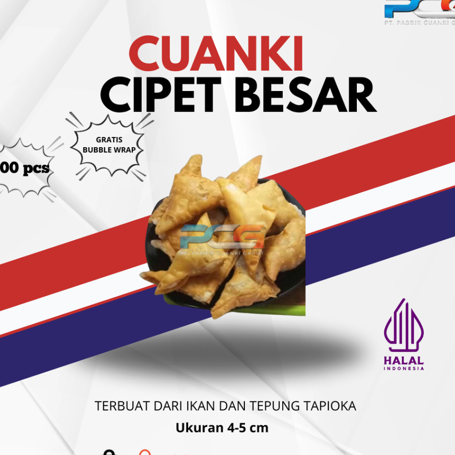 

PCG - Pangsit Segitiga Besar / Cipet besar Toping Seblak dan Baso Aci Khas Garut