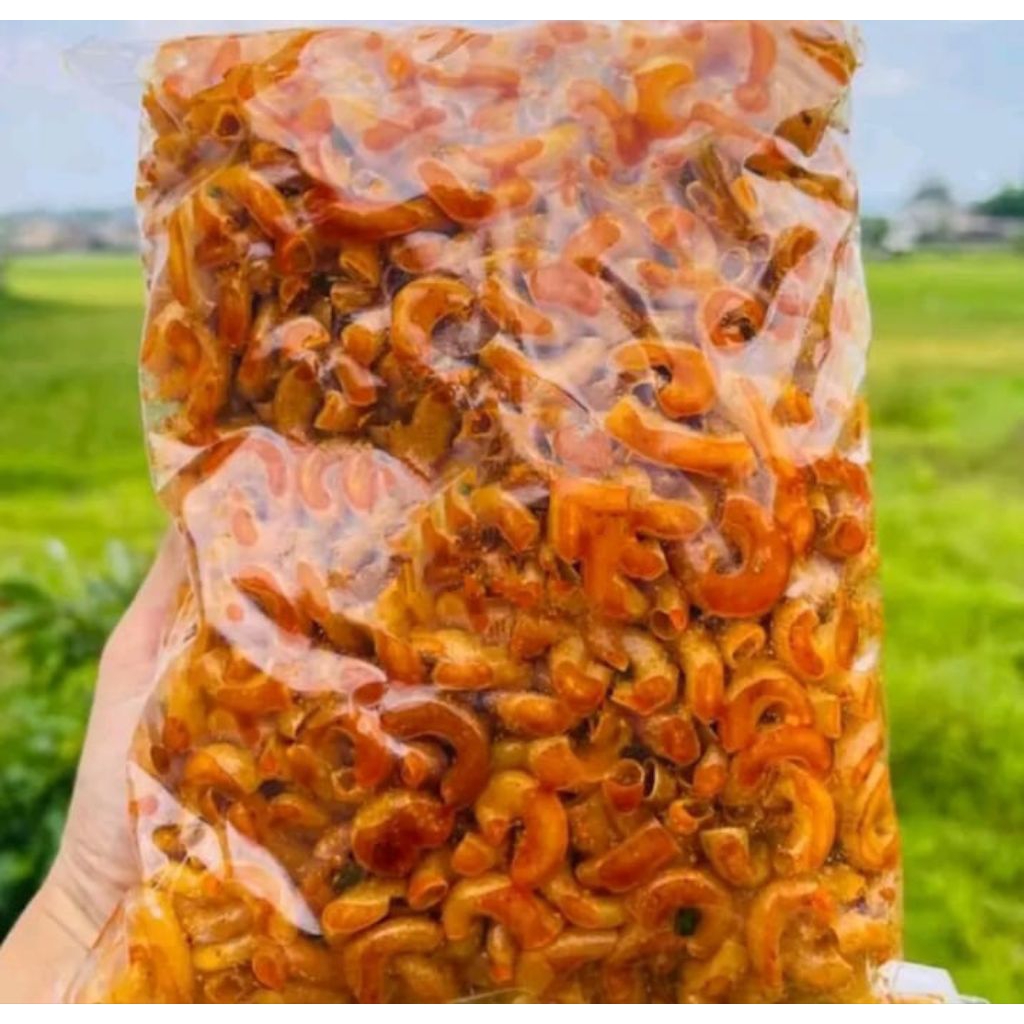 

Makaroni Cikruh Pedas Daun Jeruk Enak Renyah Cemilan Food-Snacks