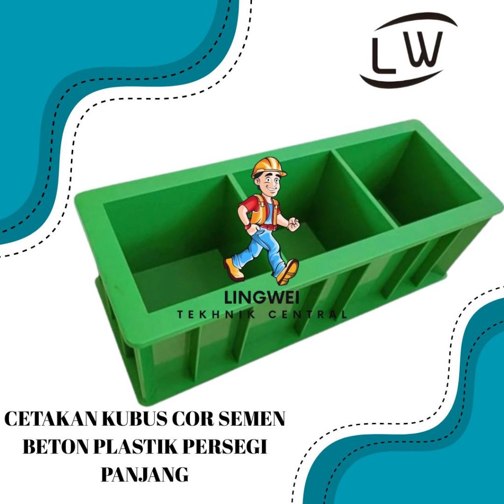CETAKAN KUBUS COR SEMEN BETON PLASTIK PERSEGI PANJANG