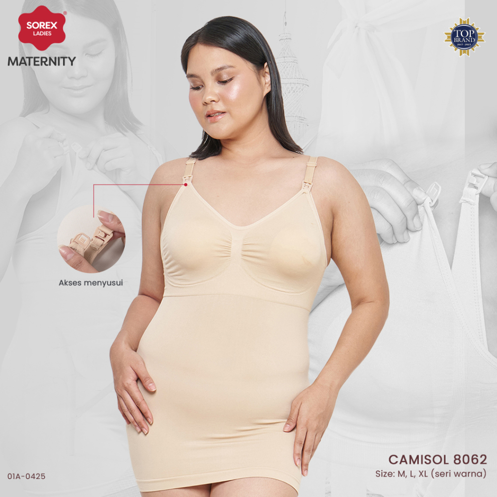 Sorex Maternity Camisol Bra Menyusui Seamless Busa Full Cup Camisol 8062