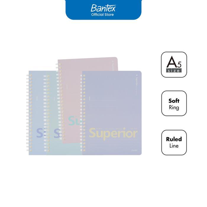 

Bantex Notebook Spiral A5 Superior Bergaris Soft Ring Pastel Color SPA560