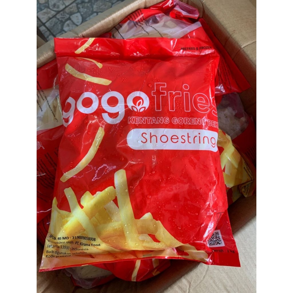 

KENTANG GOGO SHOESTRING 1KG | Frozen French Fries | Kentang Goreng Siap Saji & Renyah