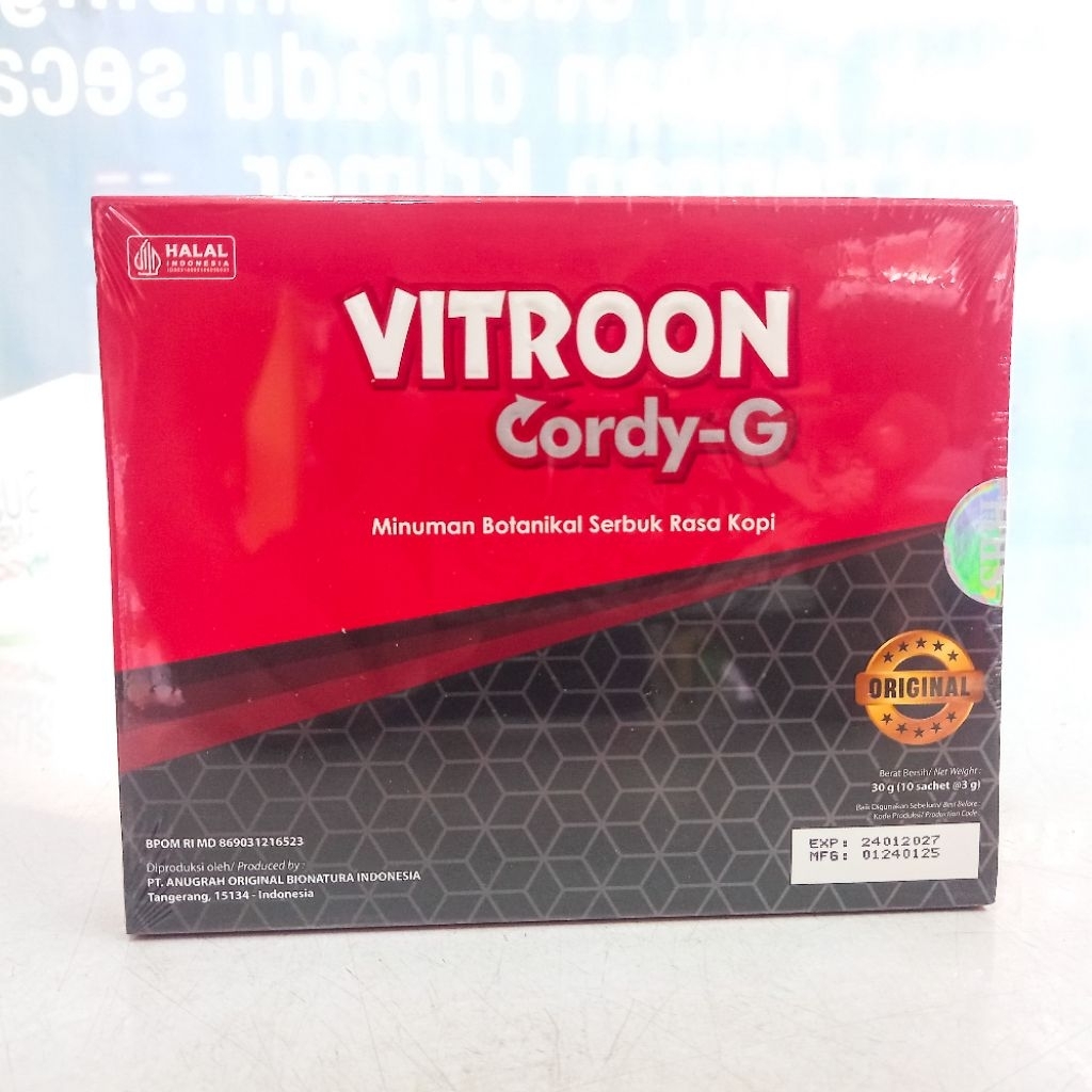 Vitroon Cordy - G 1 Box 10 Sachet JAMINAN ORIGINAL 100%