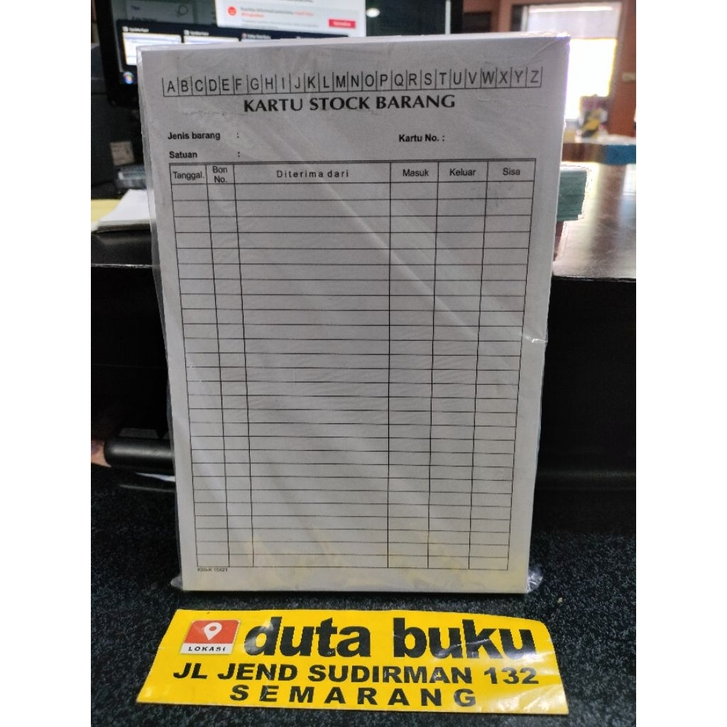 

Kartu Stock Barang - Stock Card Warna A5 isi 100