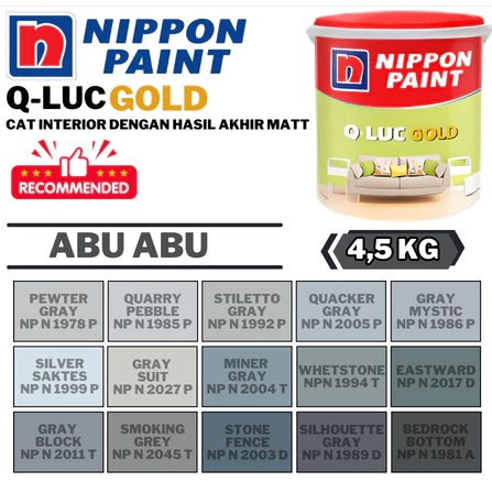NIPPON PAINT Q LUC GOLD 4,5KG WARNA (TINTING) PART 3