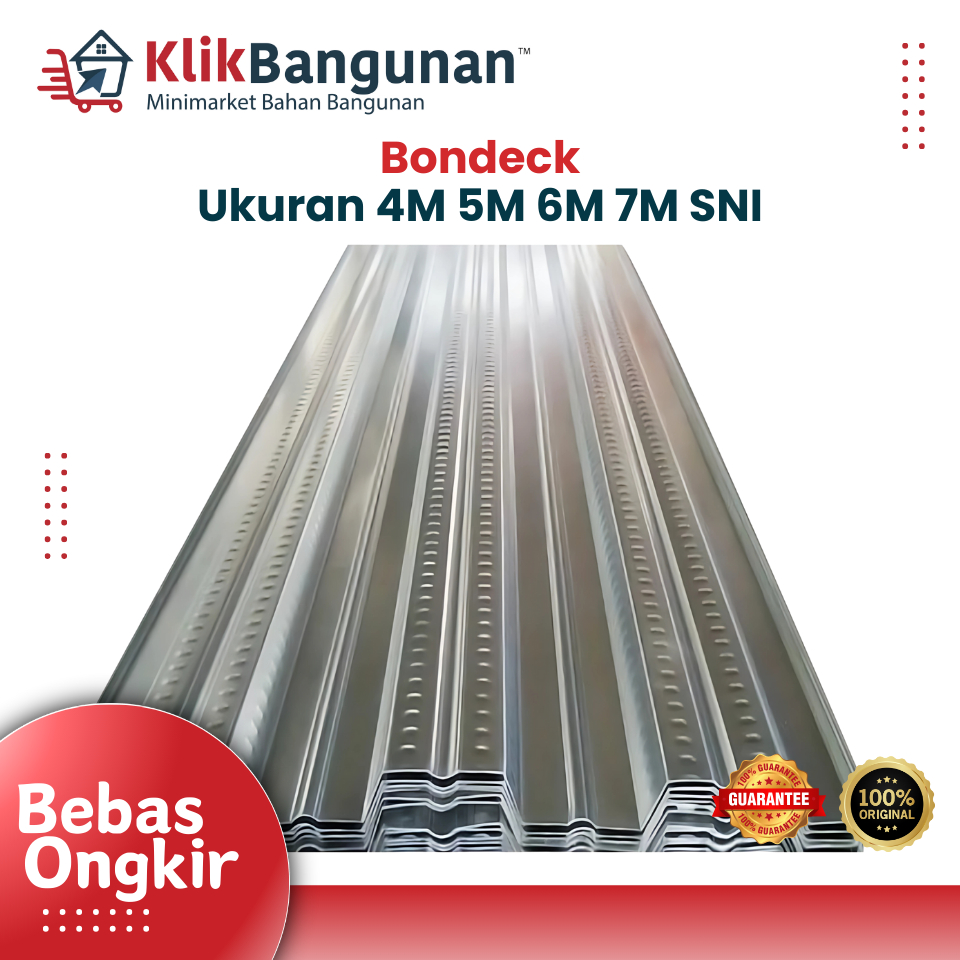 Bondek SNI 4M 5M 6M 7M - Bondeck Alas Cor Besi / Floordeck Berbagai Ukuran