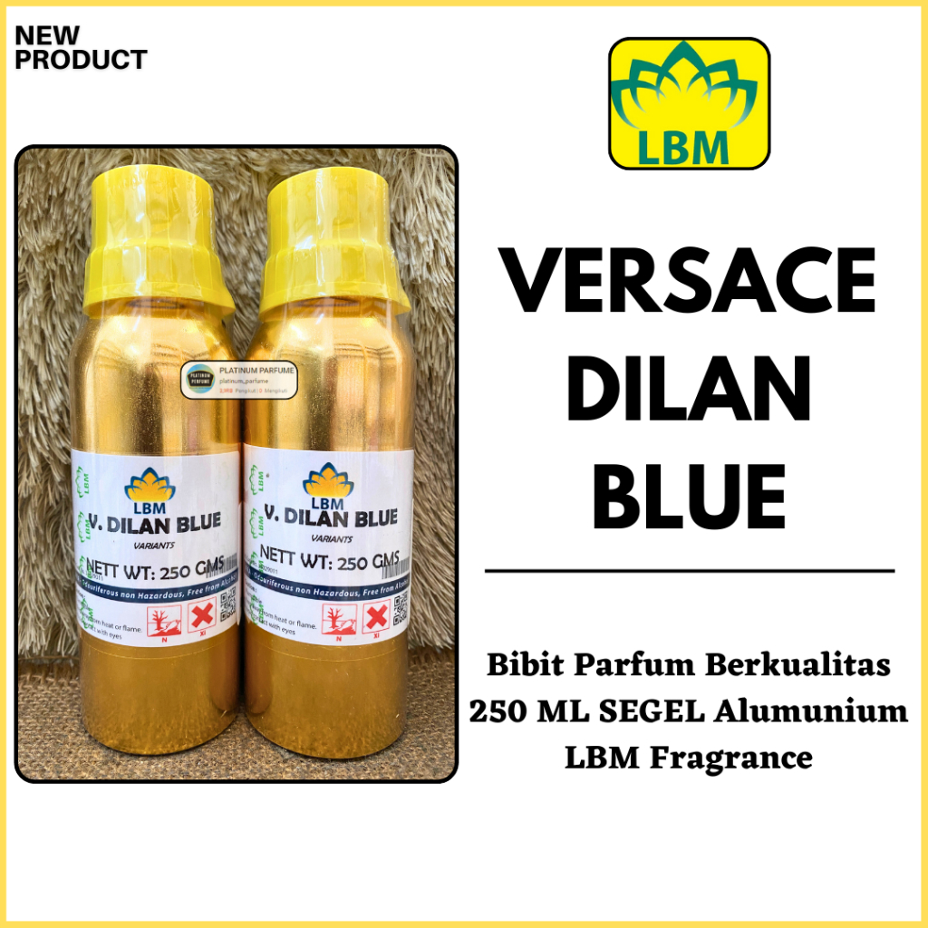 Bibit Parfum V DILAN BLUE ( 250 ML SEGEL Alumunium ) LBM Fragrance - Biang Parfum Murni Cwo Segel Mu
