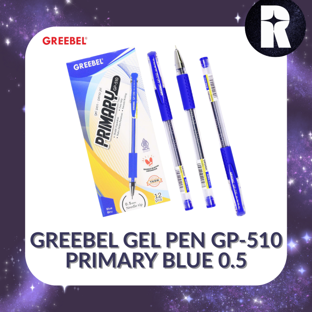 

PULPEN BIRU GREEBEL GEL PEN GP-510 PRIMARY BLUE 0.5 (PCS)