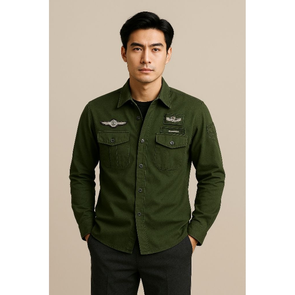 kemeja tactical pria/baju tactical pria army/kemeja tactical pria lengan panjang/kemeja adventure pr