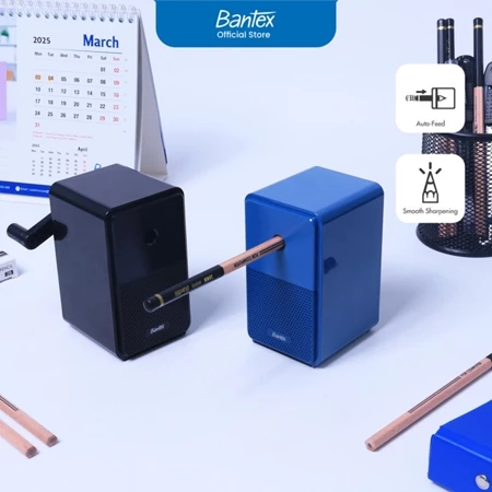 

Bantex Rautan Pensil Meja Otomatis / Rotary Sharpener dengan 5 Tingkat Ketajaman BE1004