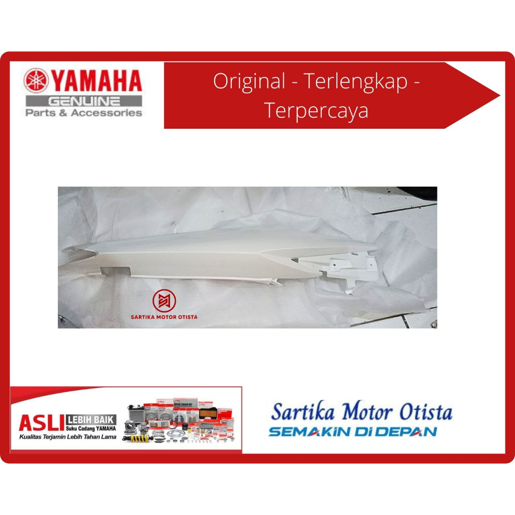 original cover body belakang samping kiri warna putih Jupiter Mx
