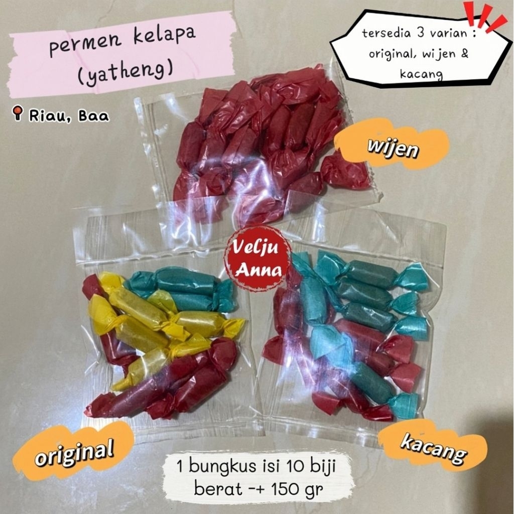 Snack Permen Kelapa Yatheng Ya Theng HH Khas Riau Bagansiapiapi Cemilan Makanan Enak Manis