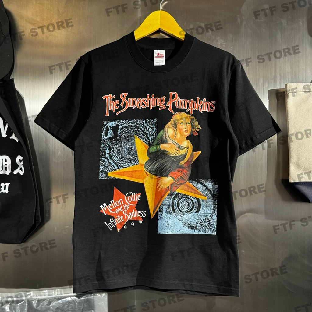 [ORI] Smashing Pumpkins - Mellon Collie Tour 1996 Tshirt Black Kaos Pria