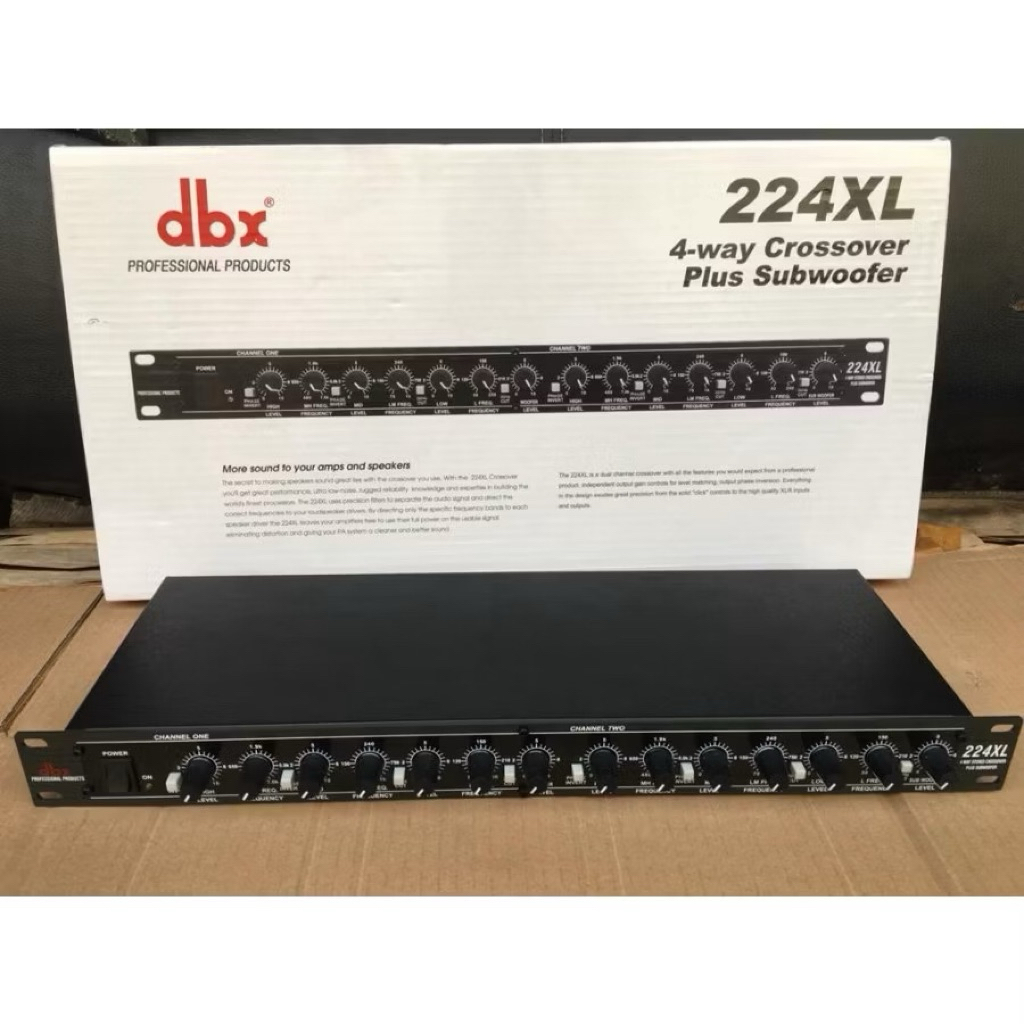 CROSSOVER DBX 224 XL / DBX224XL / DBX 224XL + SUBWOOFER GRADE A