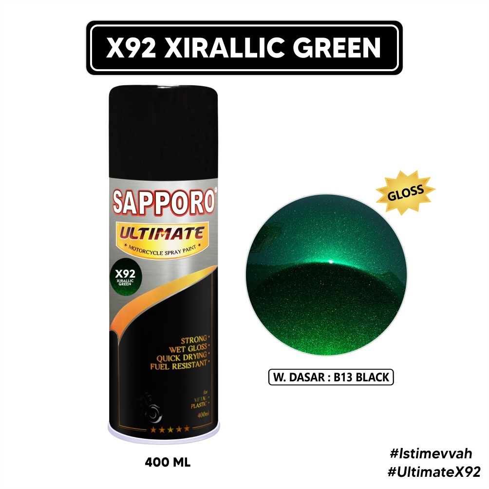 SAPPORO ULTIMATE X92 XIRALLIC GREEN / SAPPORO SPRAY