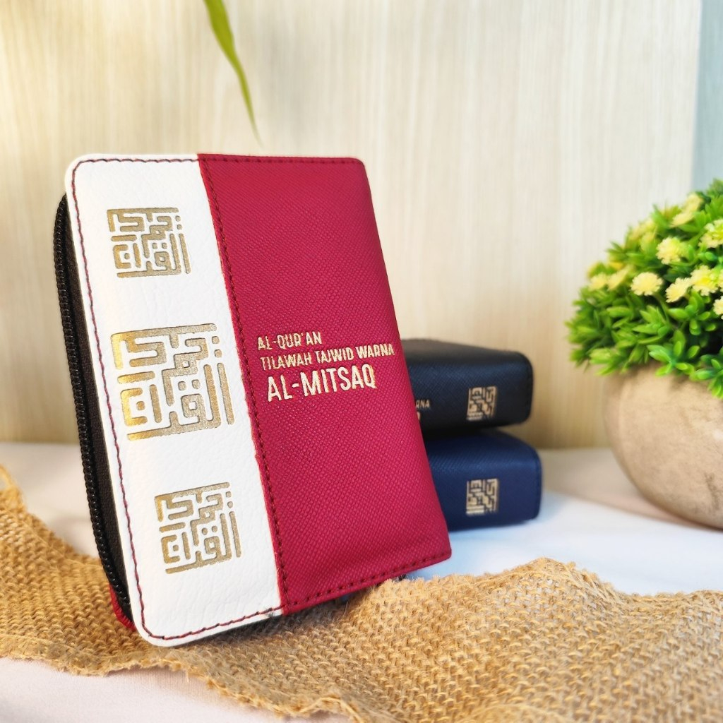 Al-Qur'an AL MITSAQ A7 Resleting Saku Mini - Tajwid Warna | Non Terjemah | Khat Utsmani Standar DEPA