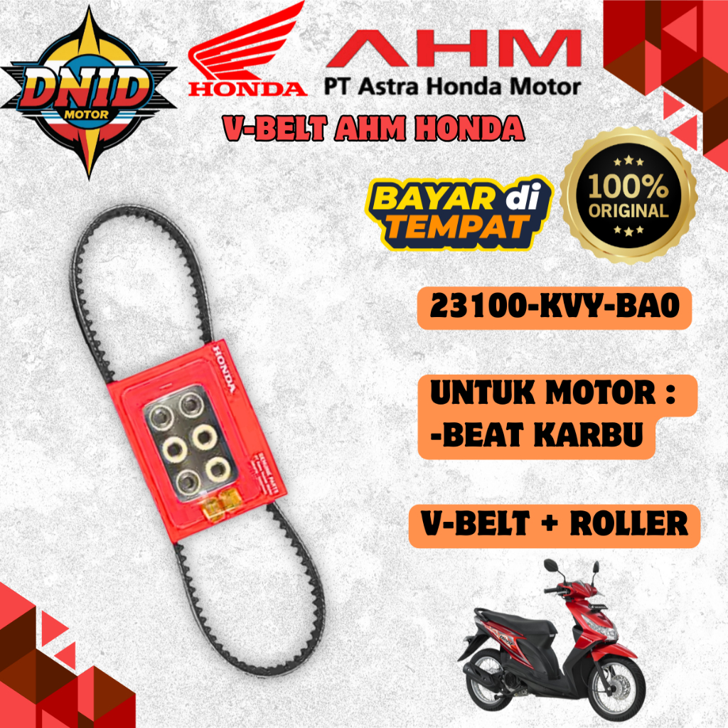 V-BELT ROLLER MOTOR BEAT KARBU KVY AHM HONDA ORIGINAL