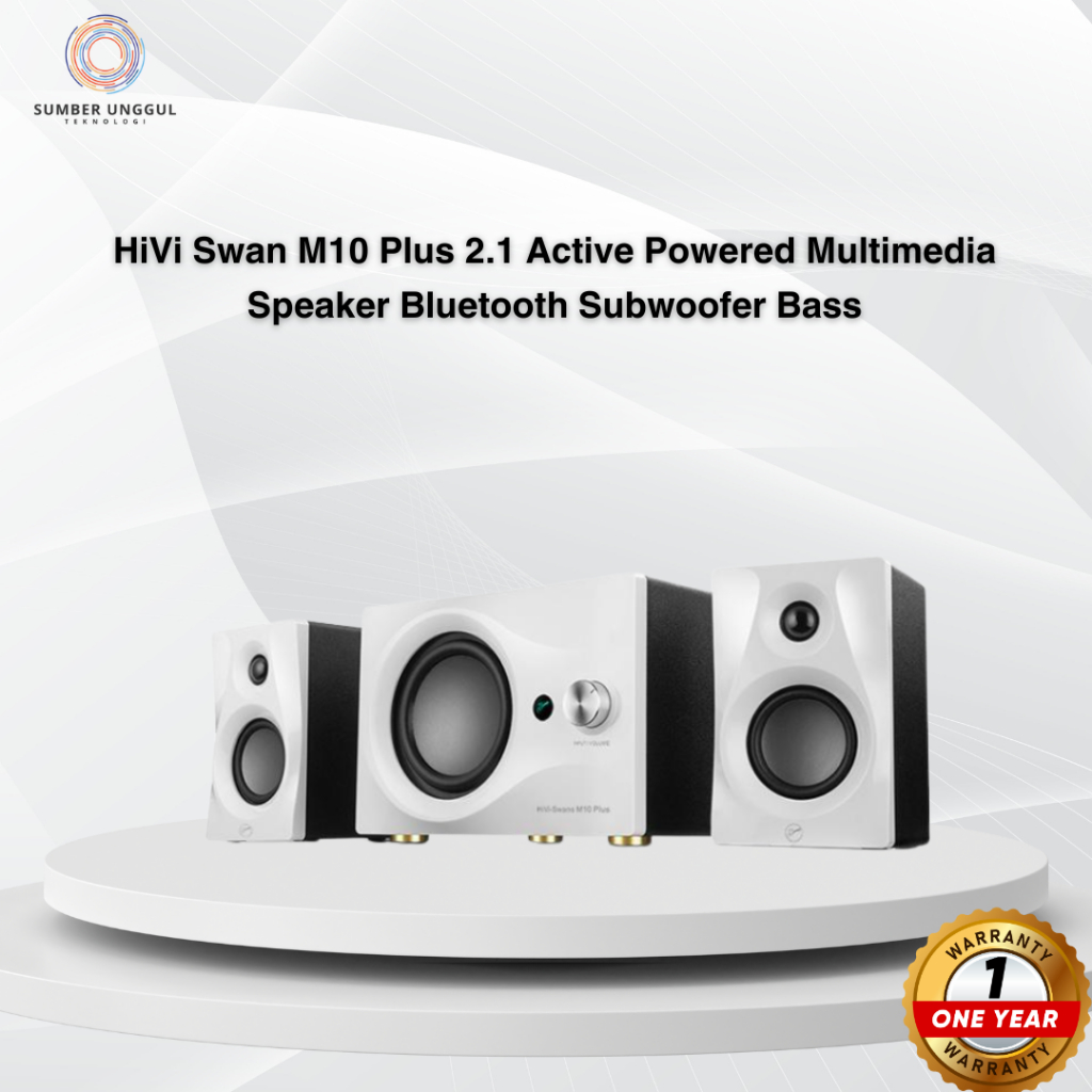 HiVi Swan M10 Plus 2.1 Active Powered Multimedia Speaker Bluetooth Subwoofer Bass