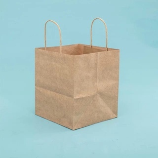

100 PCS Paperbag Foodbag lunch box 25x25x35cm Tali kertas bento box cake