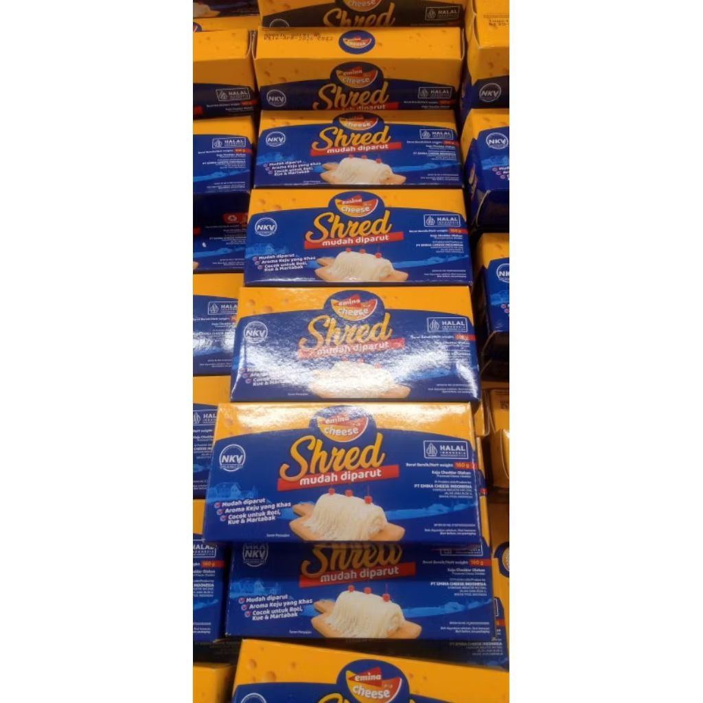 

Keju Parut Emina Cheese Shread 160gr - DUS ISI 48PCS