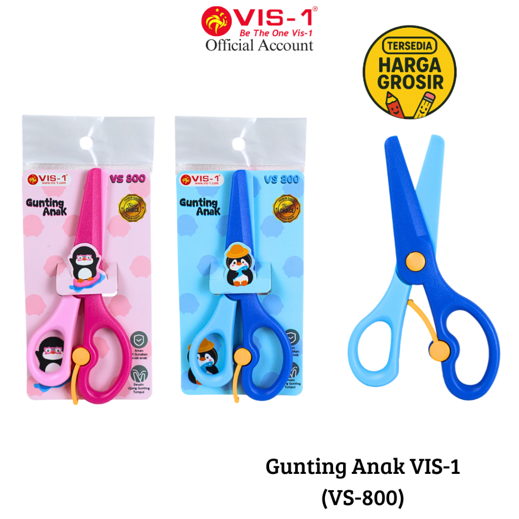 

VIS-1 - Gunting Anak kode VS-800 / Gunting Plastik Ujung Tumpul / Gunting Anak-Anak