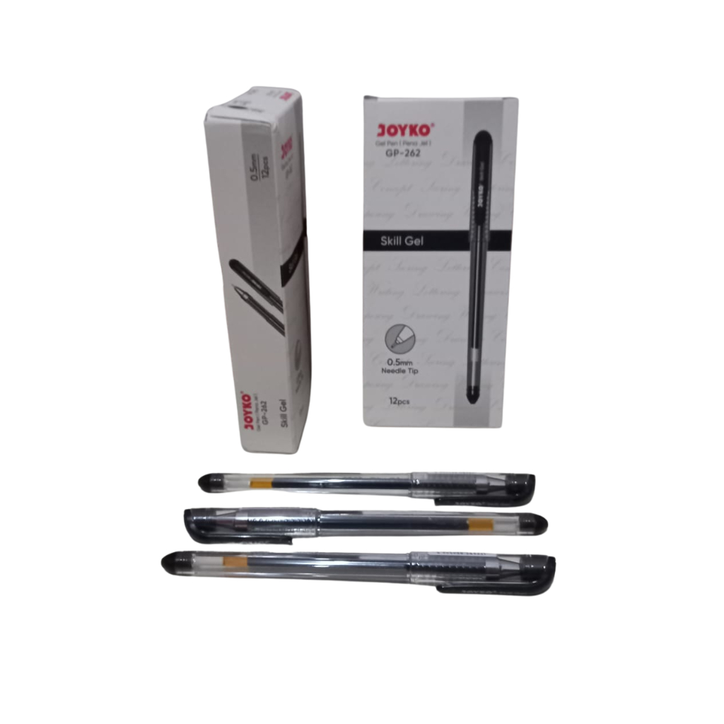 

(1 Lusin) Joyko Pulpen Gel 0,5mm GP-262 - Warna Hitam