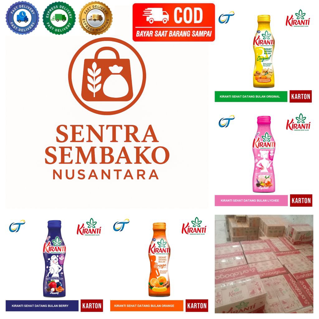 

Kiranti Sehat Datang Bulan, Herbal Drink 150ml 1 Pak 8 Botol – Original / Lychee/ Berry / Orange | Segel Pabrik | Packing Rapi & Aman | Minuman Herbal BPOM & HALAL
