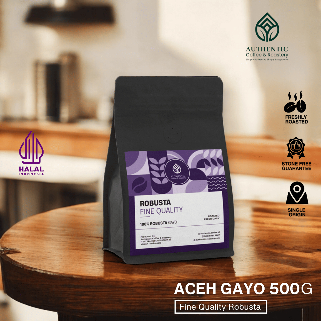 

Kopi Robusta Aceh Gayo 500gr Authentic Coffee & Roastery Fine Quality