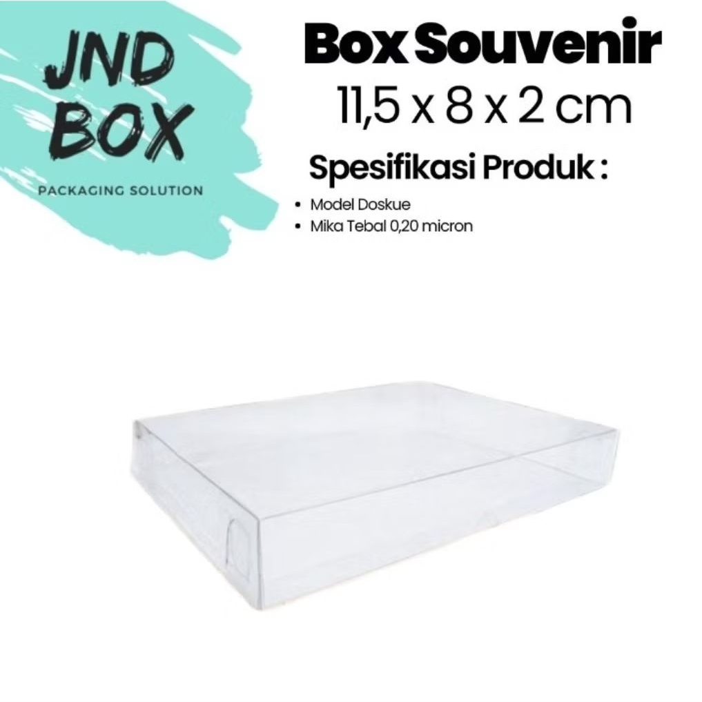 

Kotak Mika Kemasan Souvenir Uk. 11,5 x 8 x 2 Dk