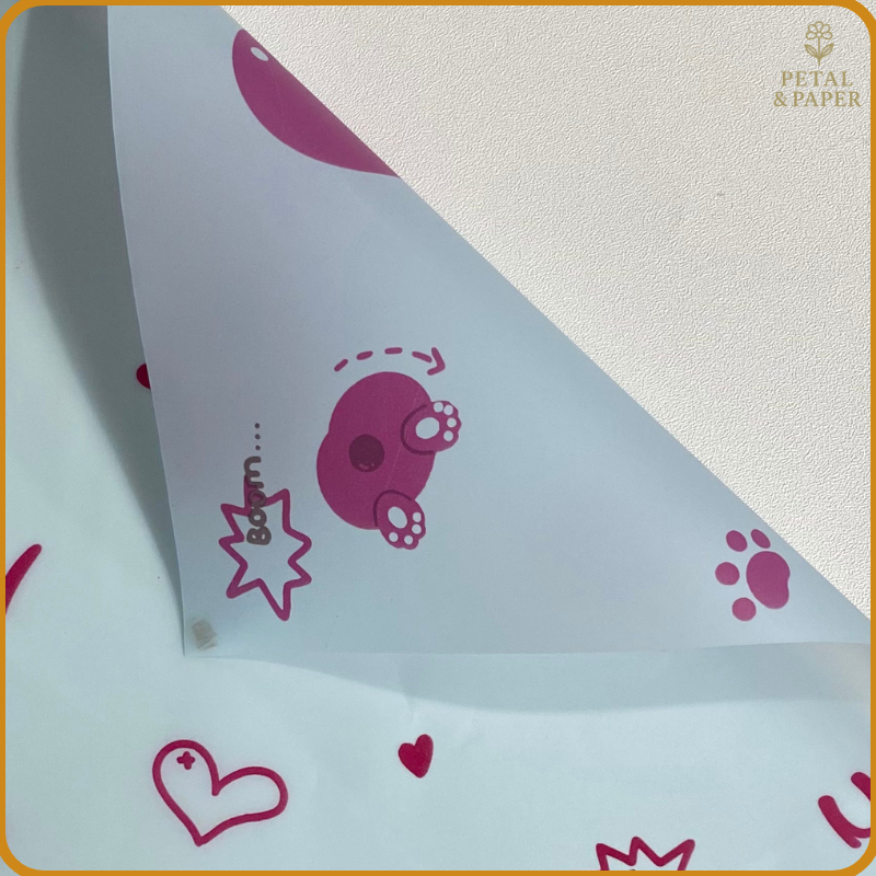 

Kertas Buket Cellophone Transparant Karakter Carton Lucu Anak KB84