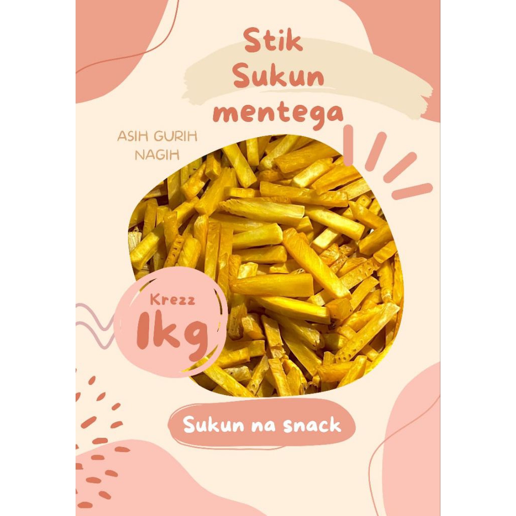 

Stick Sukun Mentega Grade Mix A/B 1Kg Camilan Asin Gurih Murah