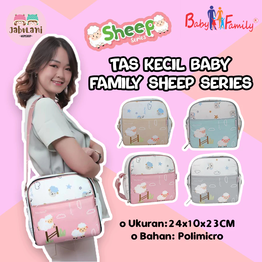 BABY FAMILY Tas Perlengkapan Bayi Kecil Seri 6 | Tas Popok Bayi Baby Family Seri 6
