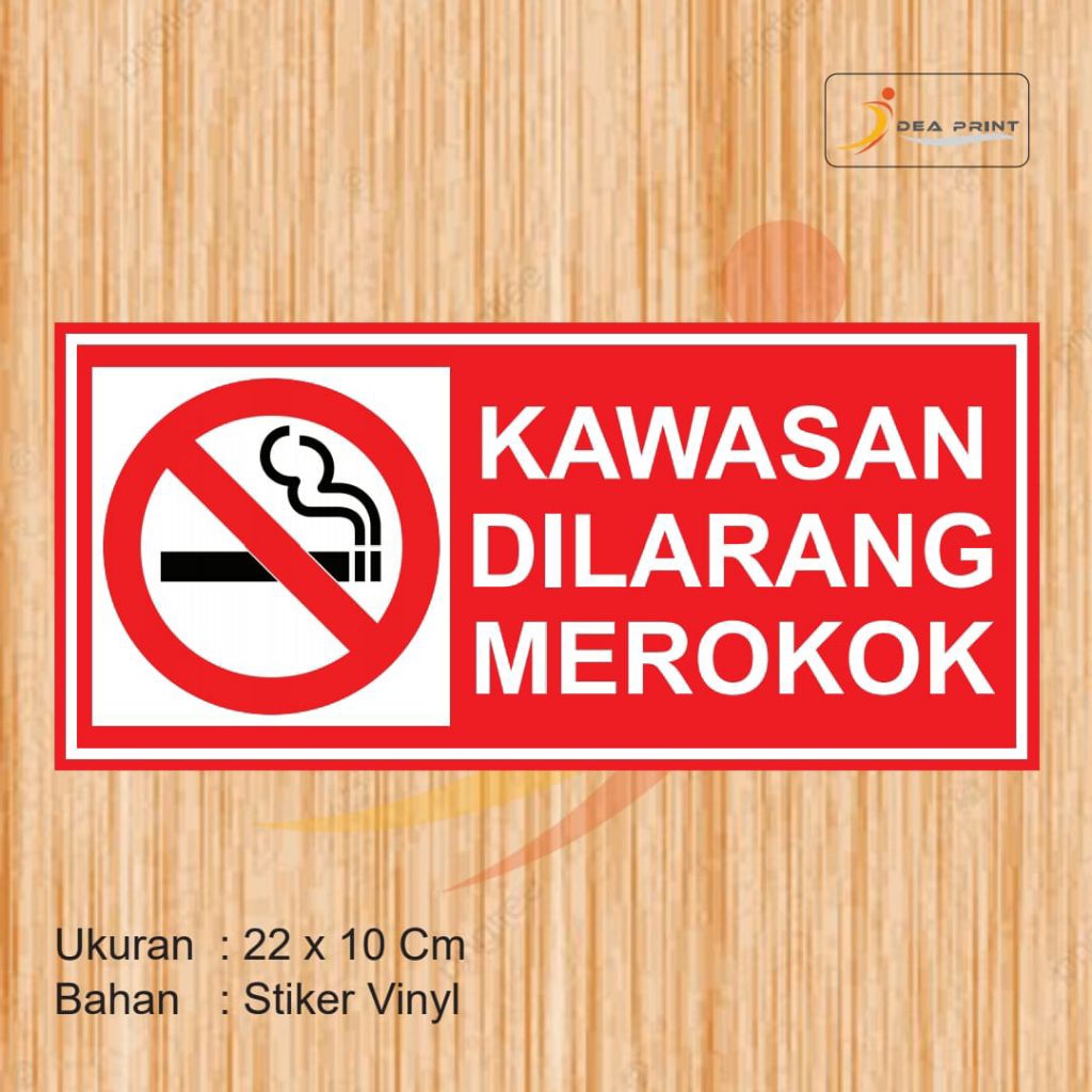 

STIKER KAWASAN DILARANG MEROKOK BAHAN VINYL PREMIUM TAHAN LAMA AWET