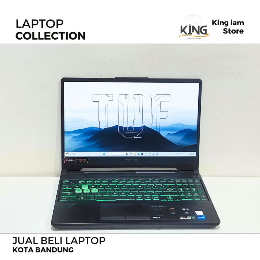 ASUS TUF Gaming F15 FX506HC INTEL i5 NVIDIA RTX 3050 | RAM 16GB 512GB LAYAR 144Hz | Laptop Gaming RG