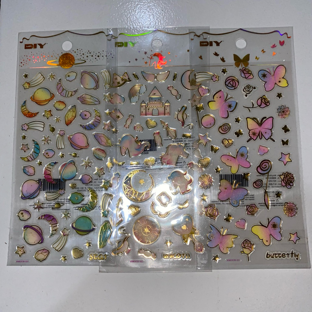 Sticker butterfly galaxy logo timbul (SEALED)