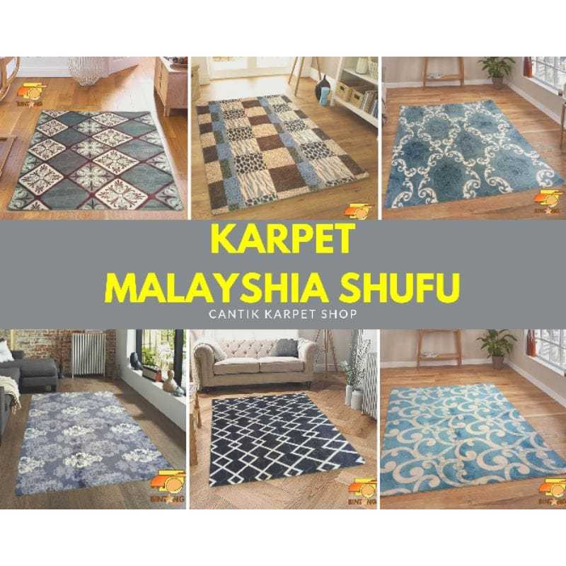 KARPET MALAYSIA ANTI SLIP UKURAN 190x220 / AMBAL MOTIF MINIMALIS KEMBANG & BUNGA BERKUALITAS TINGGI