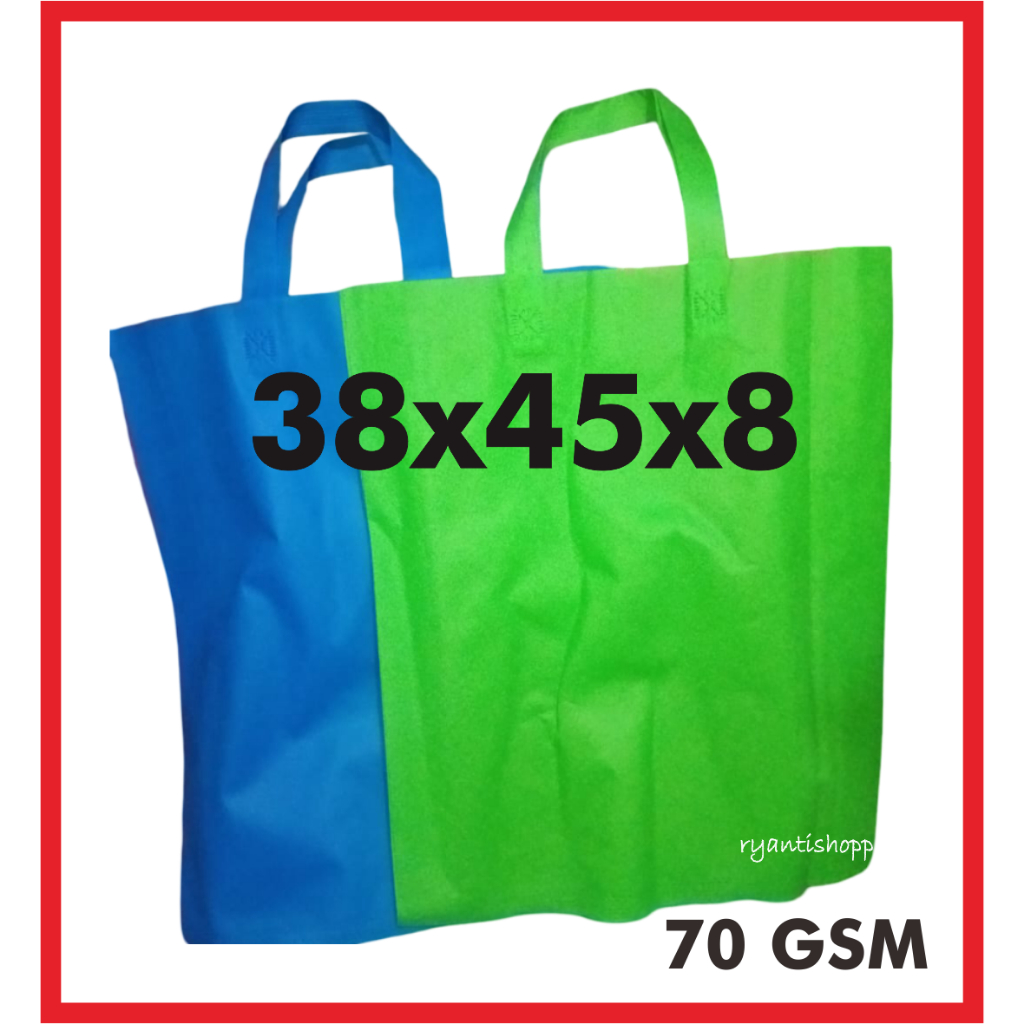 

Tas Spunbond Goodiebag Tebal Polos Serbaguna /Tas Spunbond Tali Lipat Samping uk 38x45x8 cm