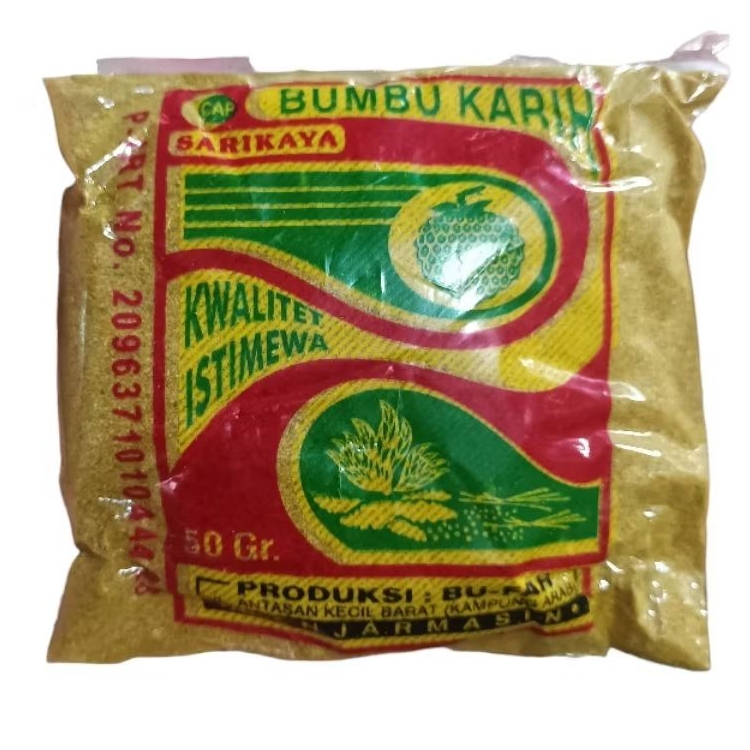 

Bumbu Karih Kare Kareh Sarikaya Srikaya 50gr Asli Banjarmasin Kampung Arab