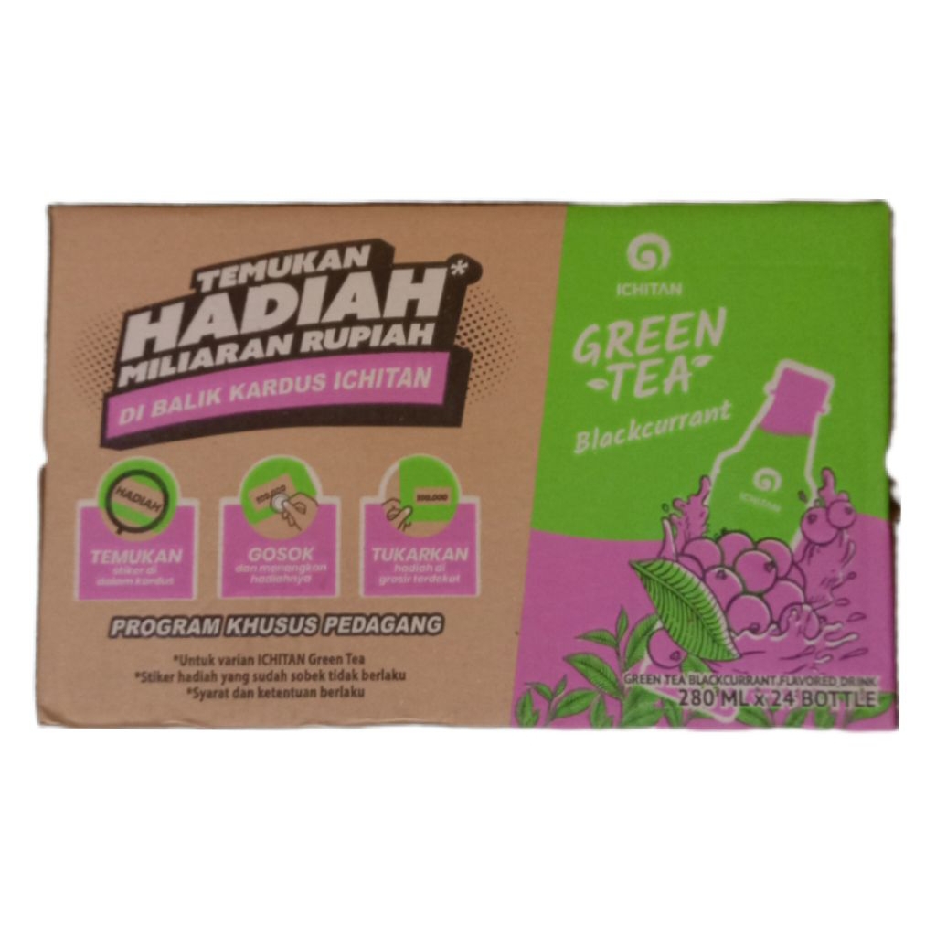 

Ichitan Teh Blackcurrant 1 Dus, Ichitan Teh Apel 1 Dus