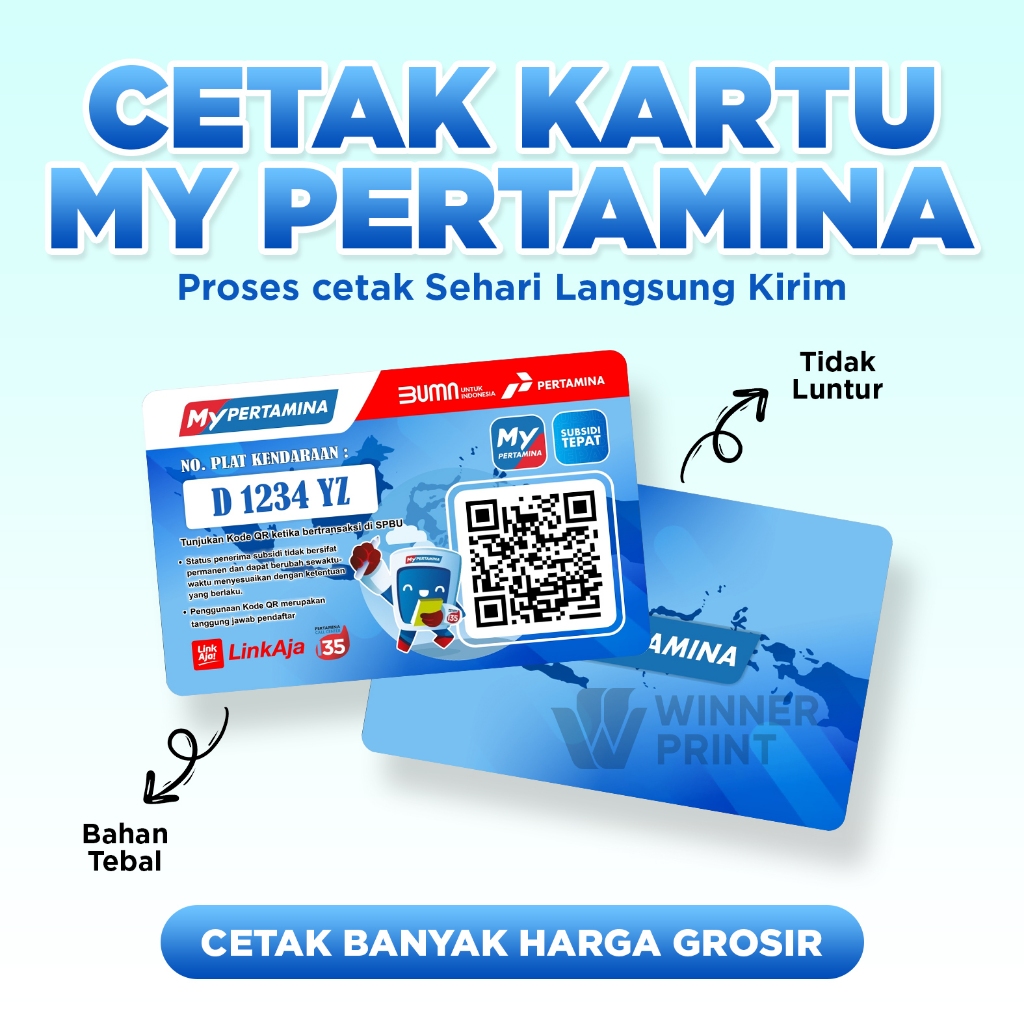 

Cetak ID Card Kartu Bisa Satuan Anti Luntur Bahan PVC Tebal 2 SISI | Winner Print