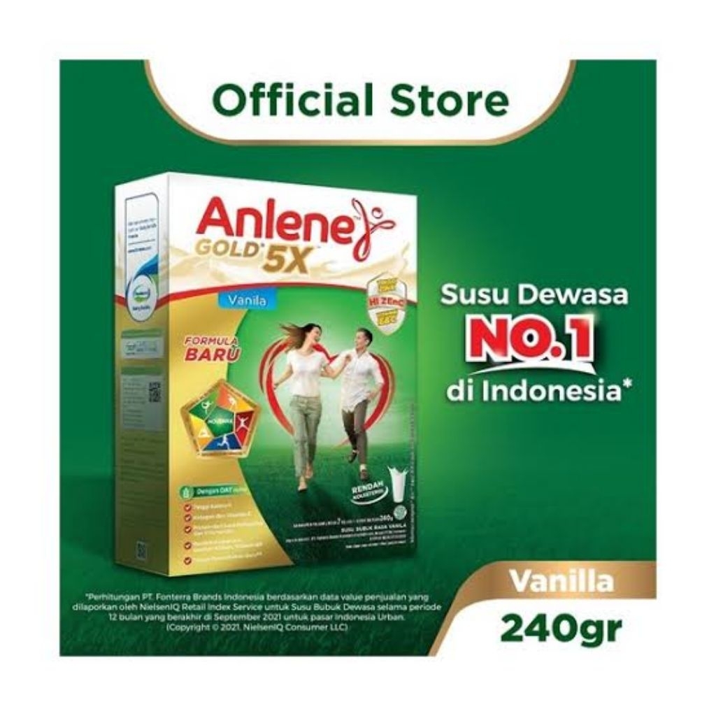 

Anlene Gold 5X VANILA – Susu Bubuk Dewasa untuk Tulang, Otot, dan Sendi – 230g