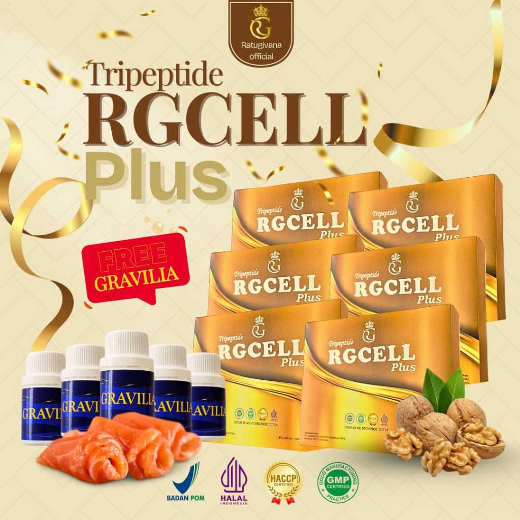 PAKET HEMAT. 6 BOX RG CELL TRIPEPTIDE FREE GRAVILIA SUPLEMEN DIABETES BASAH DAN KERING