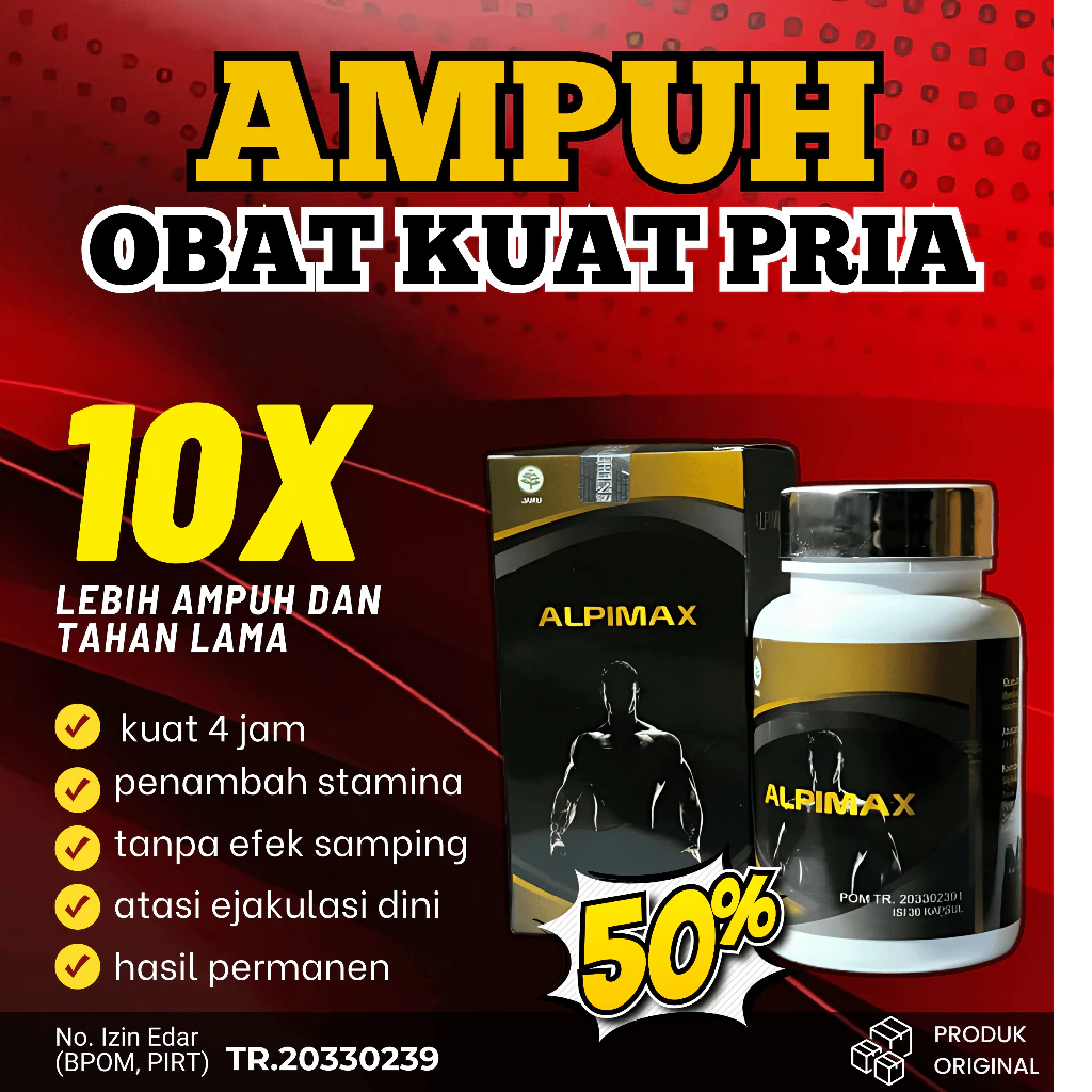 ALPIMAX OBAT KUAT PENAMBAH STAMINA PRIA 100% ORIGINAL SUDAH BPOM