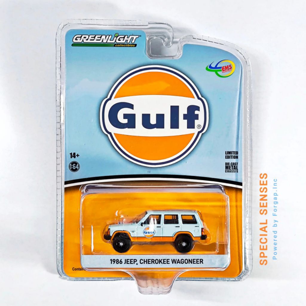 Greenlight 1986 Jeep Cherokee Wagoneer Gulf Livery