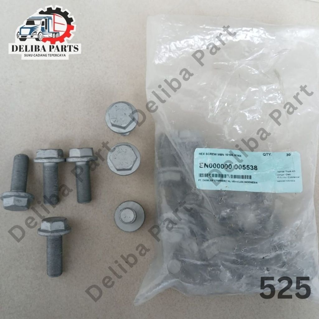 Baut as roda belakang, hex screw mbn 10105-M16 × 1,5 × 45 - 10.9 Mercy Axor 1623, 2523, 2528, 4028, 