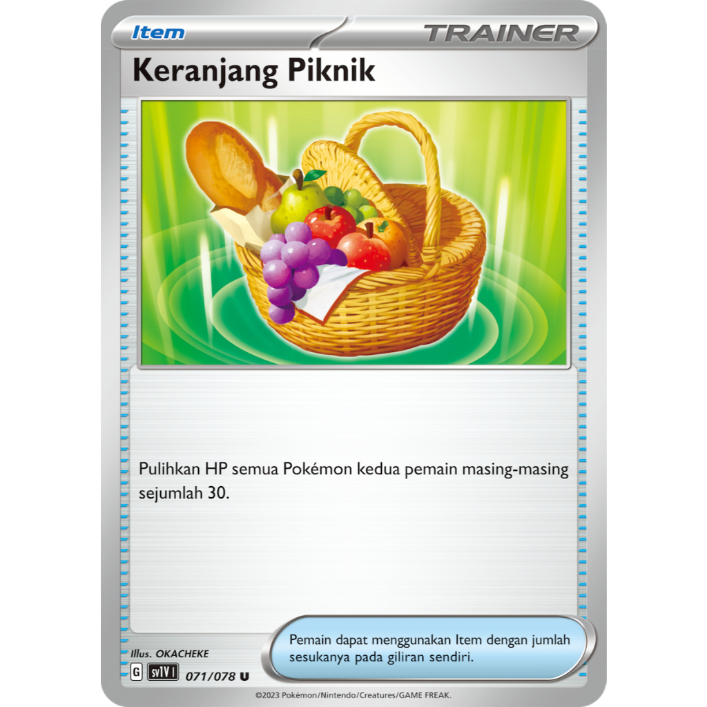 Keranjang piknik pokemon TcG